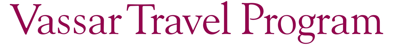 Vassar Travel Program logo Burgandy